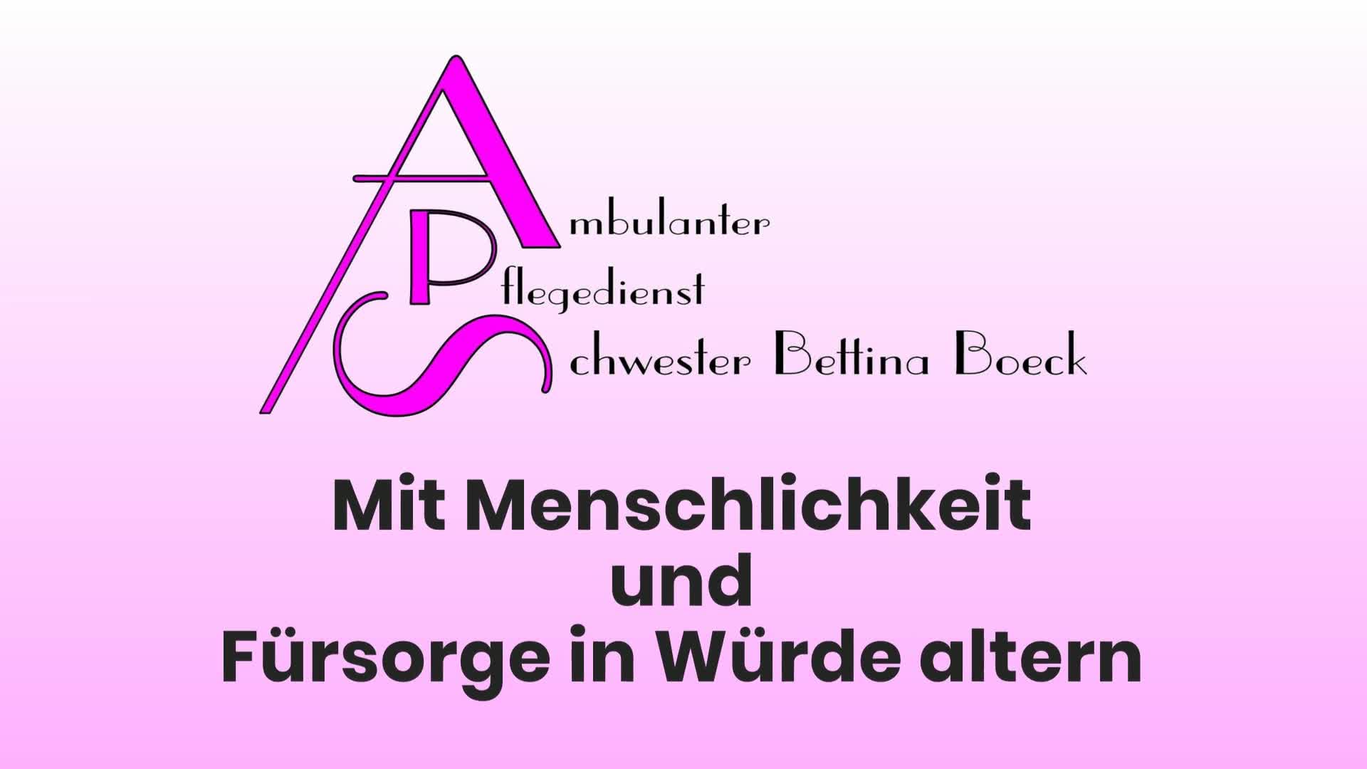 Ambulanter Pflegedienst Schwester Bettina Boeck
